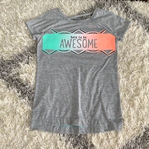 “Here To Be Awesome” T-Shirt With a Cross back